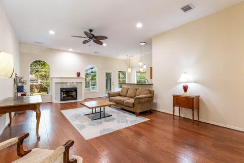 Family room open to the kitchen