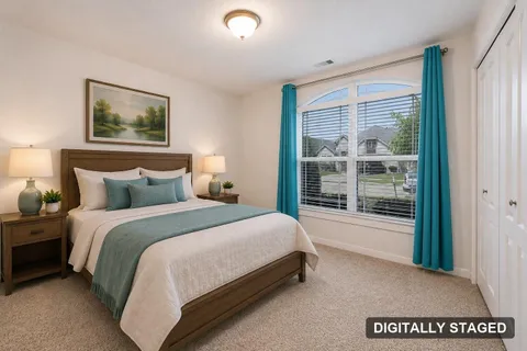 Secondary bedroom, digitally staged (digitally staged)