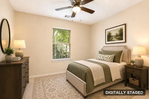 Secondary bedroom, digitally staged (digitally staged)