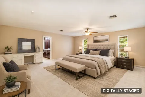 Primary bedroom, digitally staged (digitally staged)