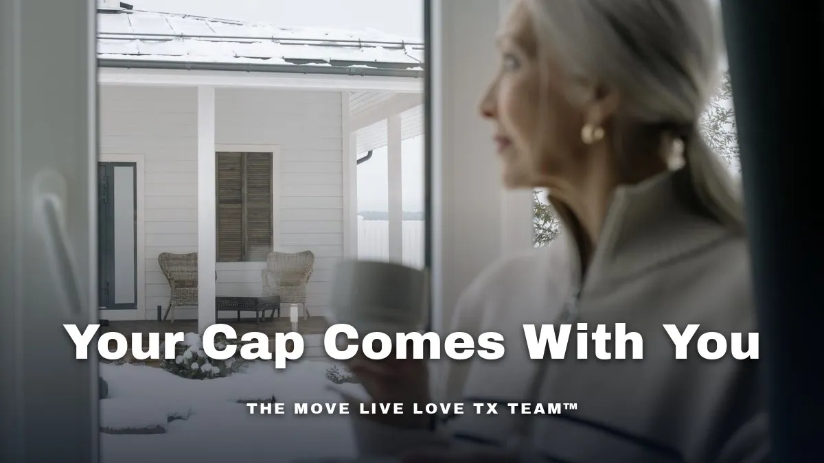 A woman holding a house key on the sunlit front porch of a Texas home she kept after her divorce