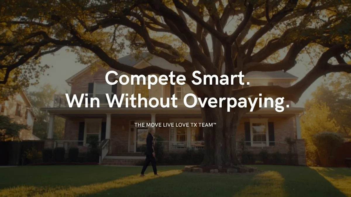 A couple shaking hands with their real estate agent in front of a newly built home in Bellaire, Texas at golden hour