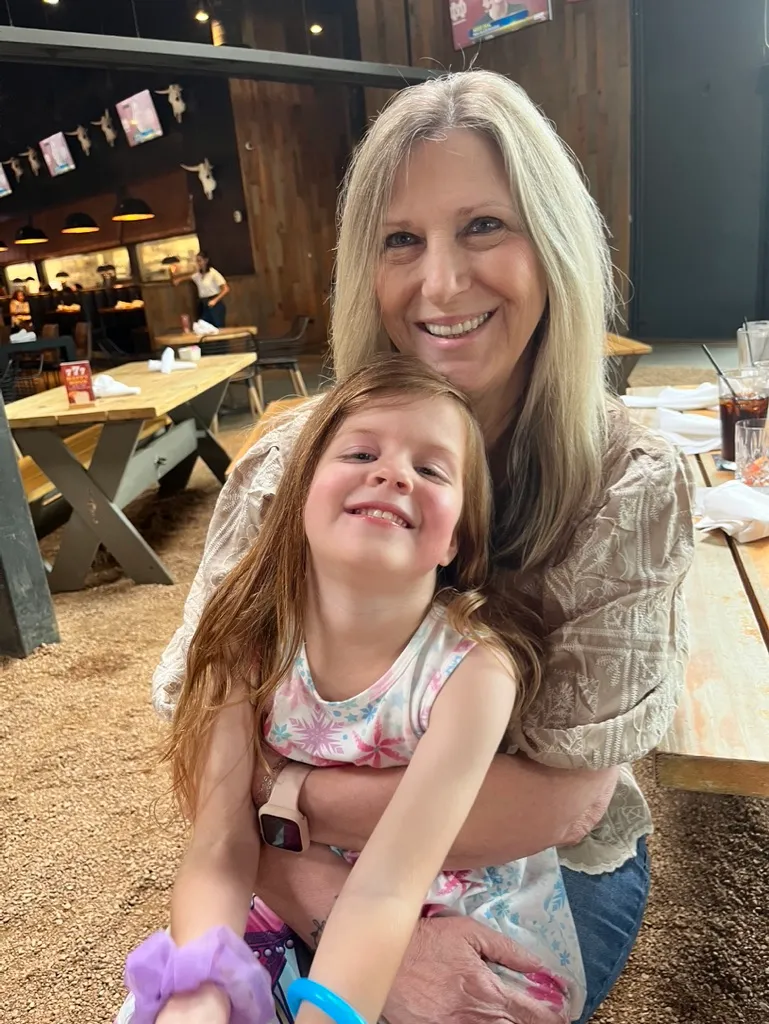 Vicky with Mia