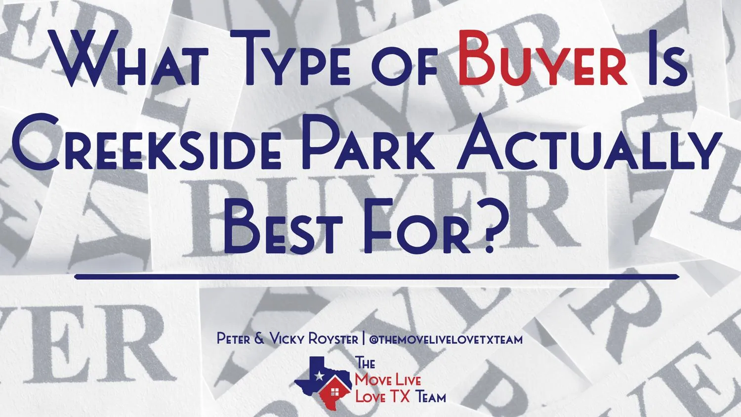 What Type of Buyer Is Creekside Park Actually Best For?